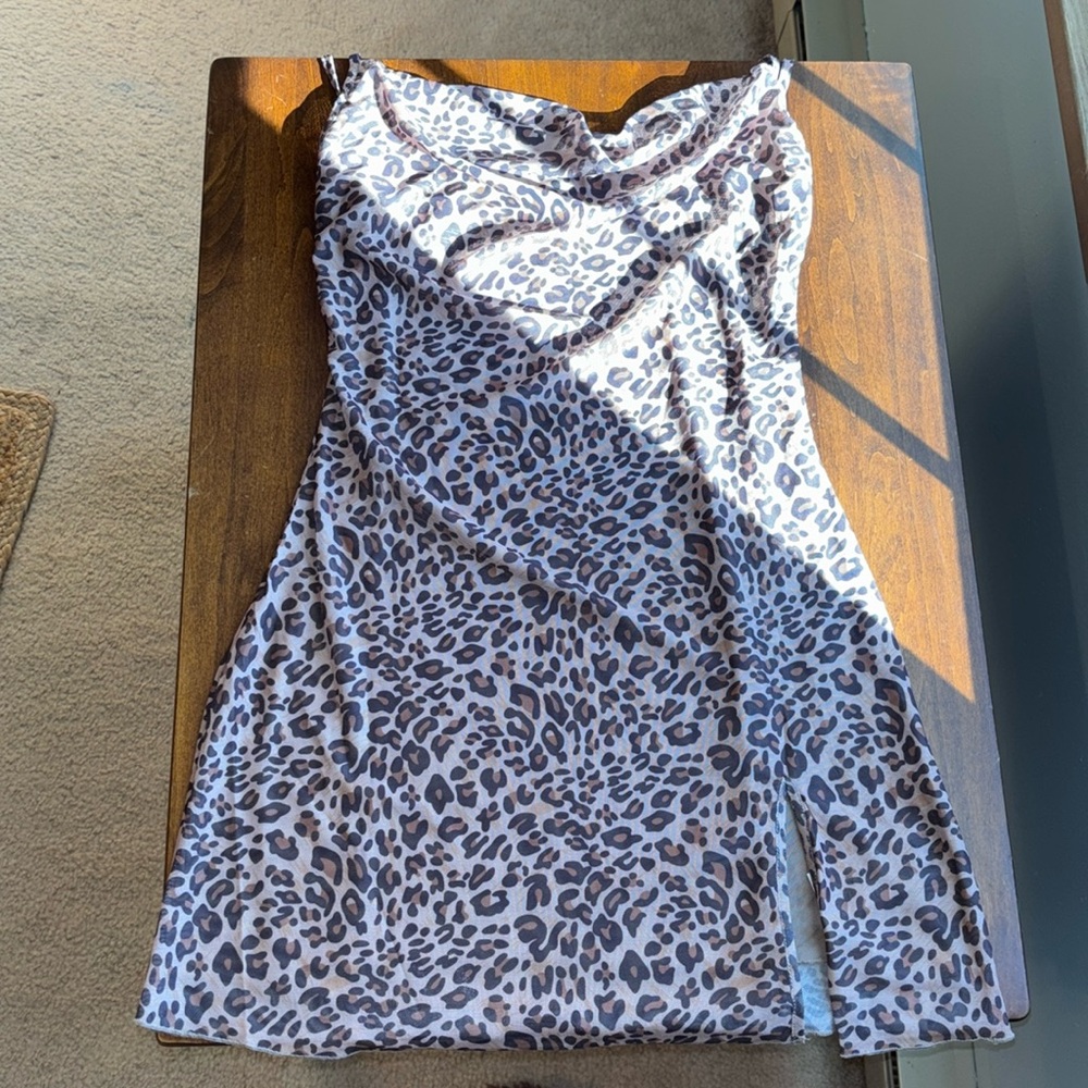 never worn sexy mini cheetah dress